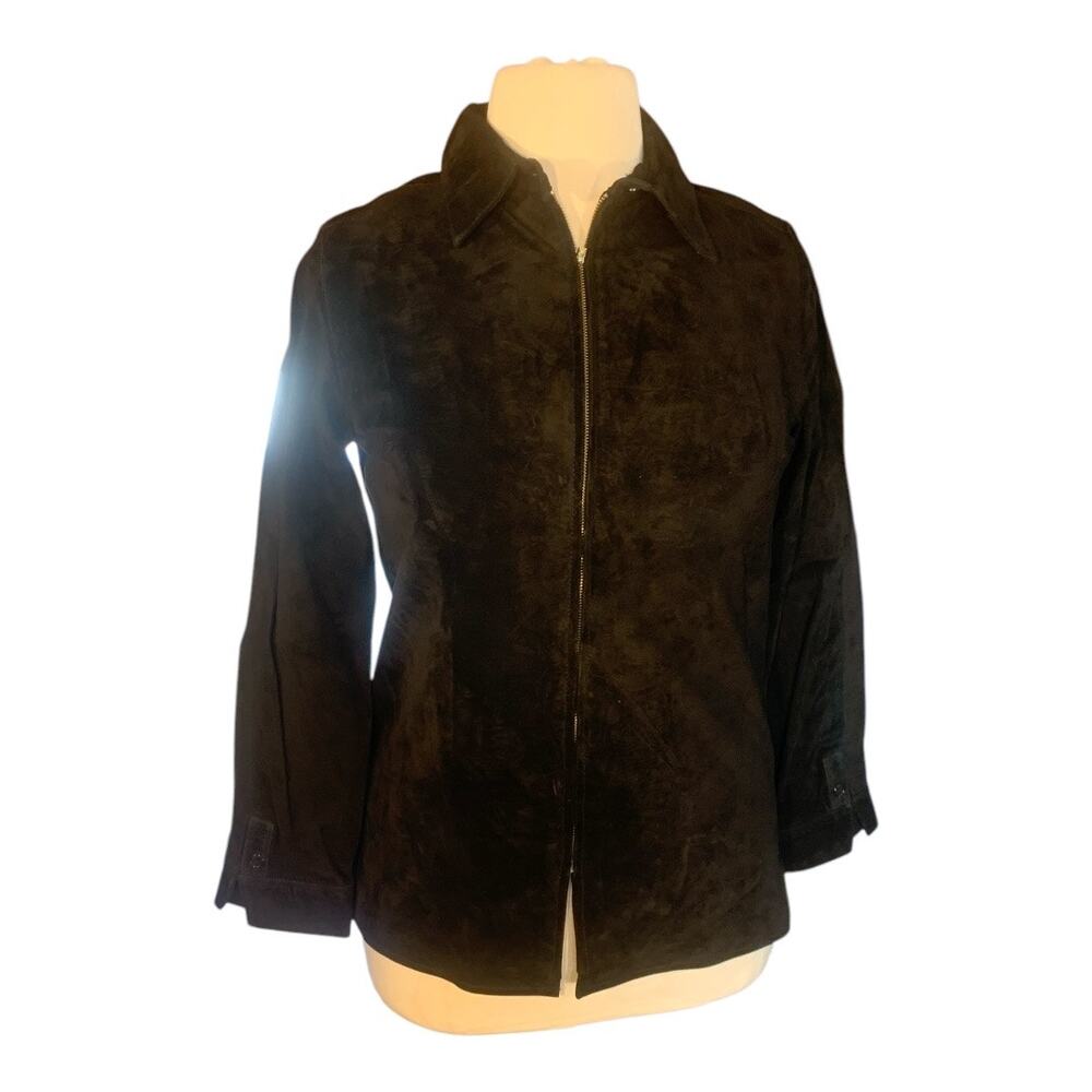 Vintage Yvonne Marie Black Suede Leather Jacket 10